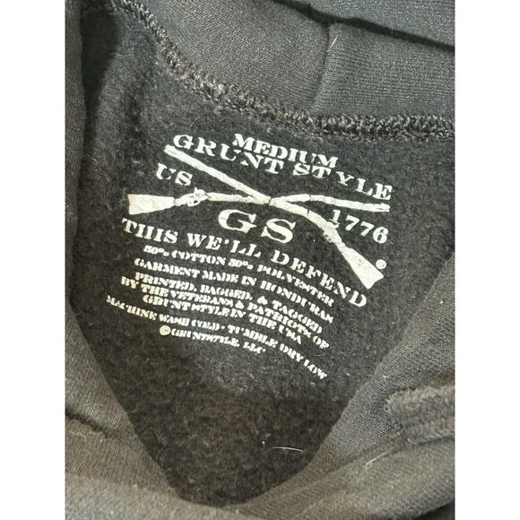 Grunt Style FXck Cancer Fleece Hoodie Adult Size M Black Pink - Picture 3 of 3